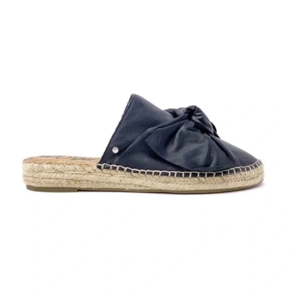 Sam Edelman Black Mules with Decorative Bow